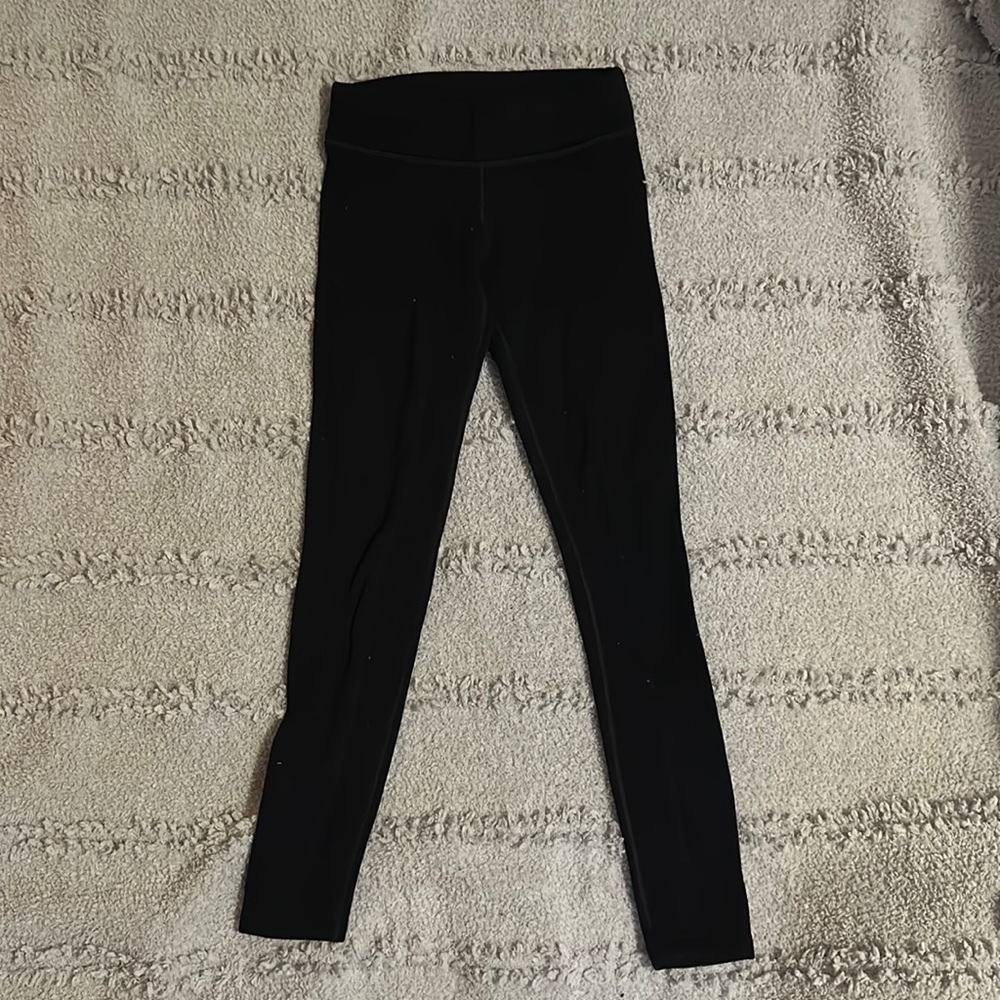 athleta girl black fleece lined leggings 💗